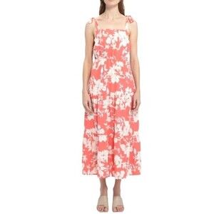 Social Standard by Sanctuary Floral Sundress Womens XXL Maxi Cottagecore Coral
